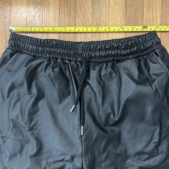*last chance!!* Women’s black faux leather joggers - Picture 8 of 16